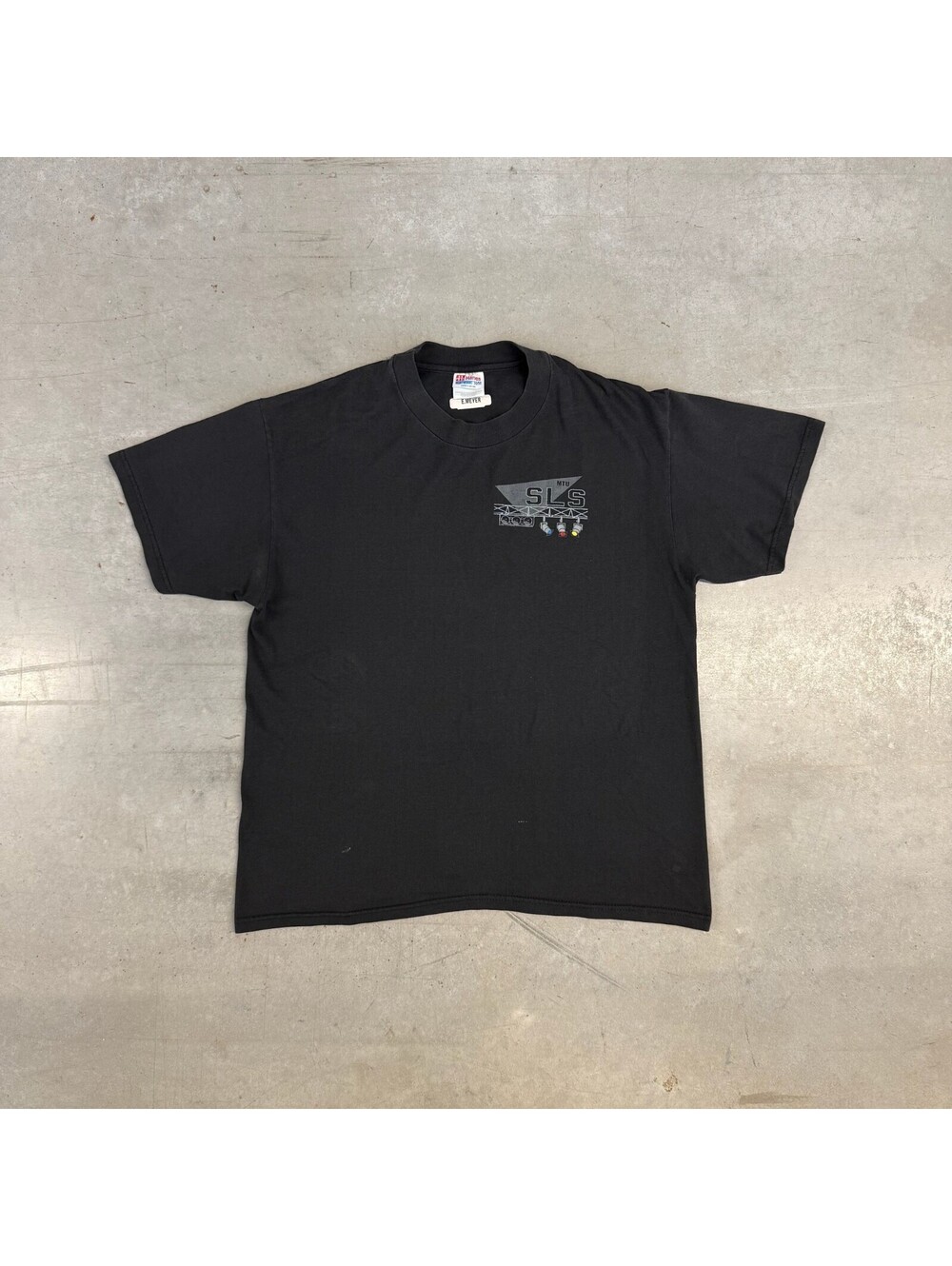 Vintage 90s SLS Camera Film Graphic T-Shirt Large Black